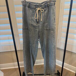 EUC, Rails Ryan wide leg drawstring denim pant, Sz M